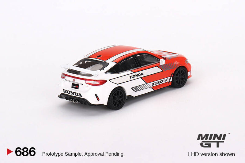 Mini Gt 1/64 HONDA CIVIC TYPE R #1 2023  PACE CAR RED