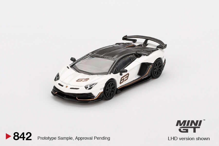 Mini GT 1/64 LAMBORGHINI AVENTADOR SVJ 63 BIANCO ASOPO
