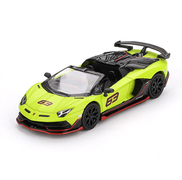 Mini GT 1/64 LAMBORGHINI AVENTADOR SVJ 63 ROADSTER VERDE