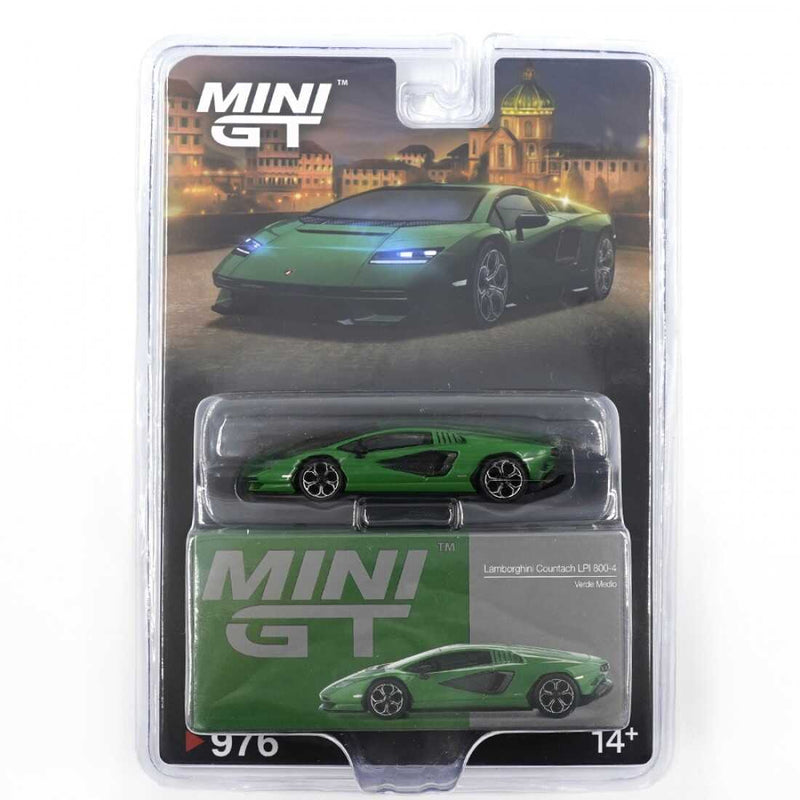 Mini GT 1/64 LAMBORGHINI COUNTACH LPI 800 4 VERDE MEDIO