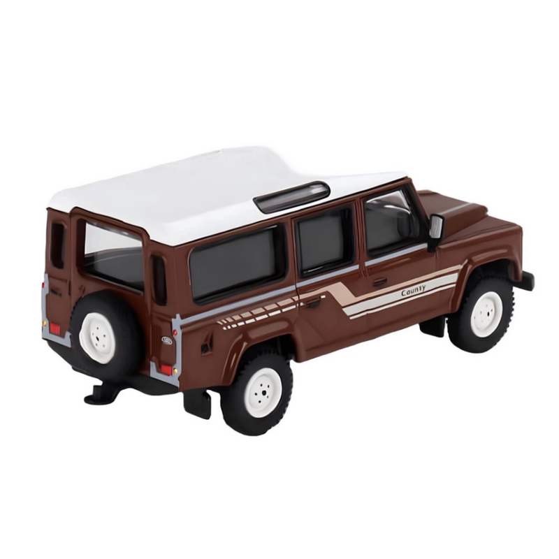 Mini GT 1/64 Land Rover Defender 110 1985 County Station Wagon Russet Brown