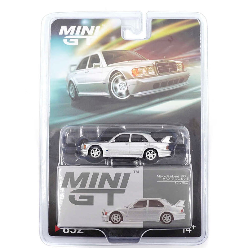 Mini GT 1/64 MERCEDES BENZ 190E EVOLUTION ASTRA SILVER