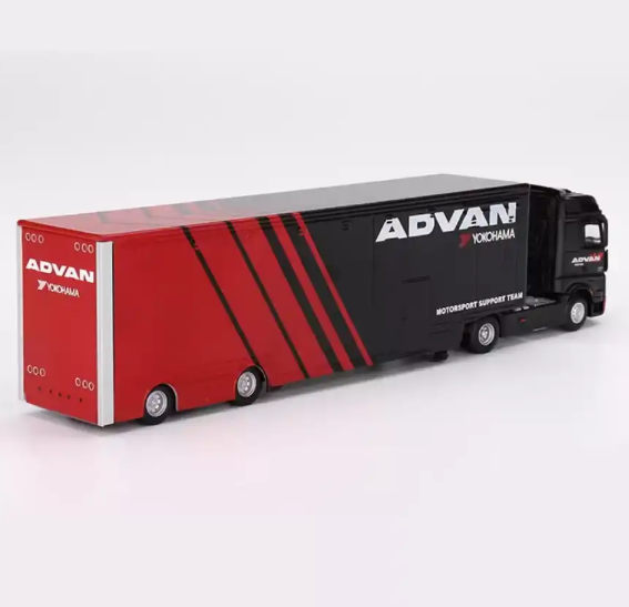 Mini Gt 1/64 MERCEDES BENZ ACTROS WRACING TRANSPORTER ADVA