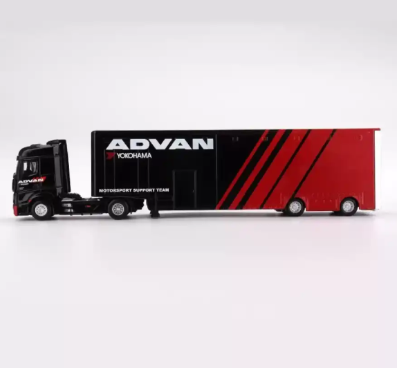 Mini Gt 1/64 MERCEDES BENZ ACTROS WRACING TRANSPORTER ADVA