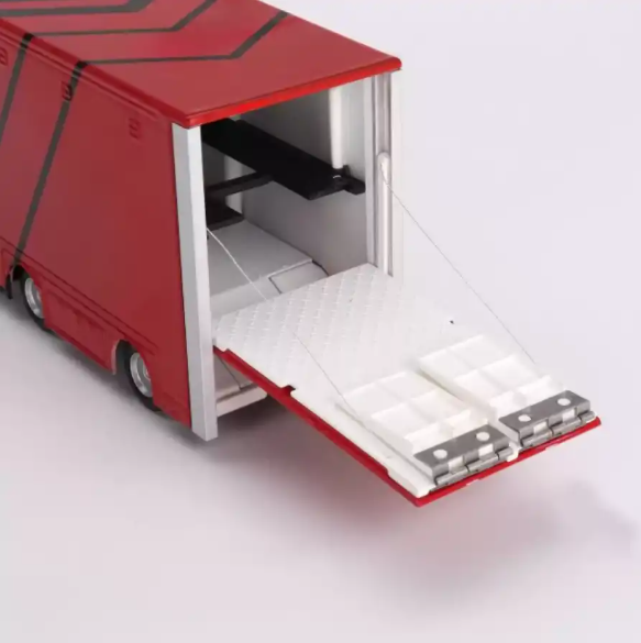 Mini Gt 1/64 MERCEDES BENZ ACTROS WRACING TRANSPORTER ADVA