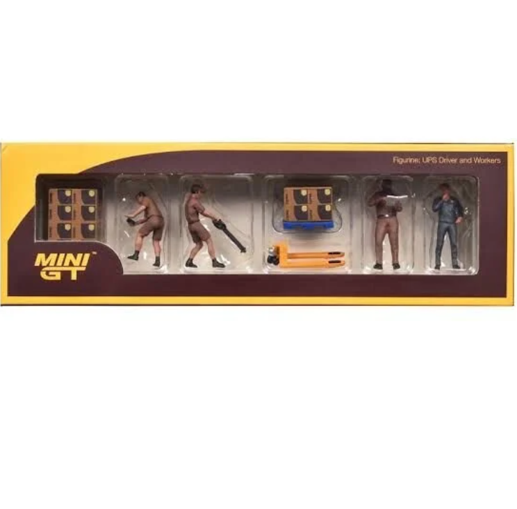 Mini Gt 1/64 METAL FIGURINE- UPS DRİVER AND WORKERS