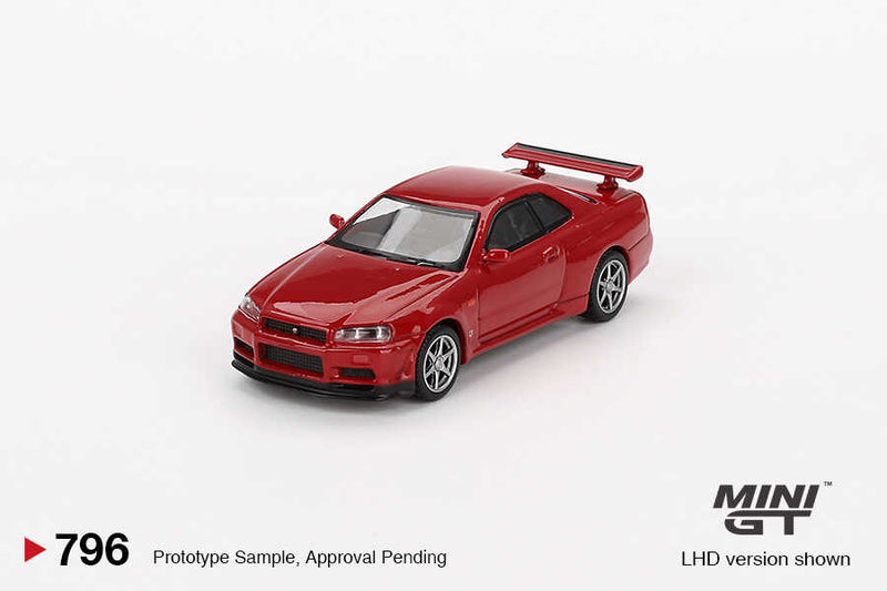 Mini GT 1/64 NISSAN SKYLINE GT-R(R34) V-SPEC ACTIVE RED