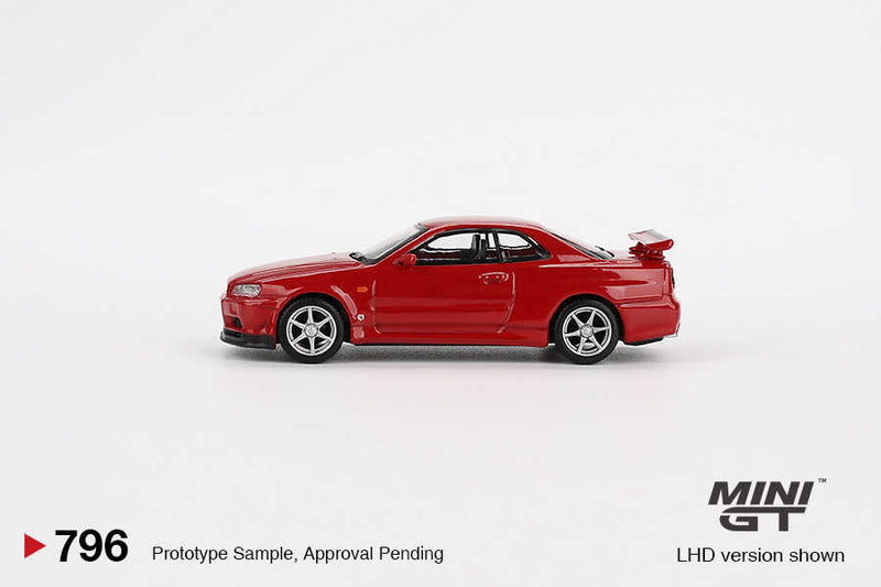 Mini GT 1/64 NISSAN SKYLINE GT-R(R34) V-SPEC ACTIVE RED