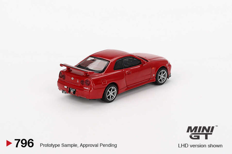 Mini GT 1/64 NISSAN SKYLINE GT-R(R34) V-SPEC ACTIVE RED