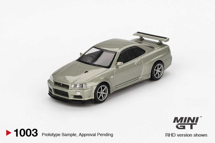 MINI GT: 1/64 Nissan Skyline GT-R (R34) V-Spec II Nür Millenium Jade - MGT01003