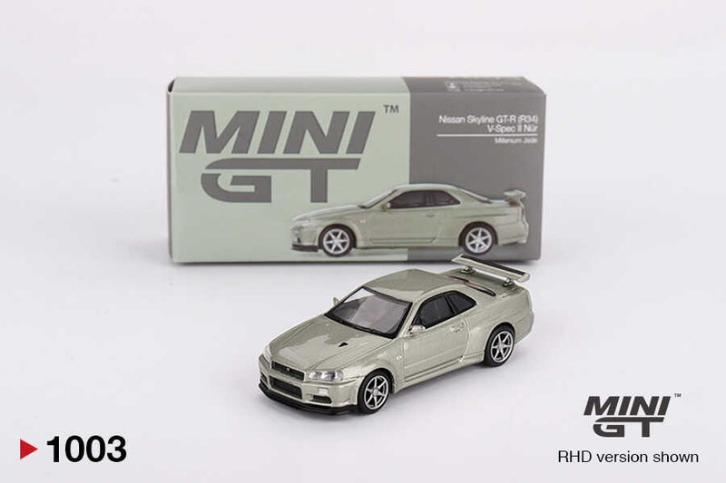 Mini GT 1/64 NISSAN SKYLINE GT R R34 VSPEC II NUR MILENIUM