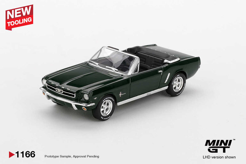 Mini GT 1/64LB FORD MUSTANG CONVERTIBLE 1964 HIGHLAND GREE