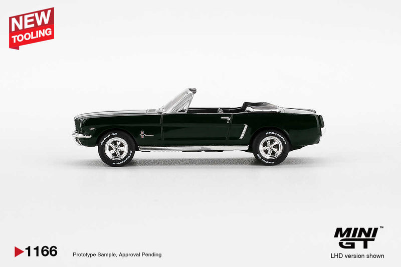 Mini GT 1/64LB FORD MUSTANG CONVERTIBLE 1964 HIGHLAND GREE