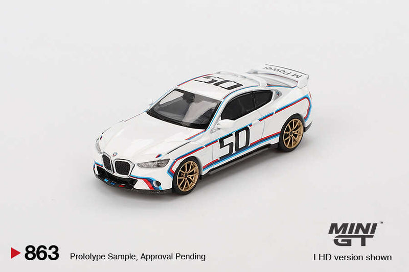 Mini GT1/64 BMW 3 CSL WHITE