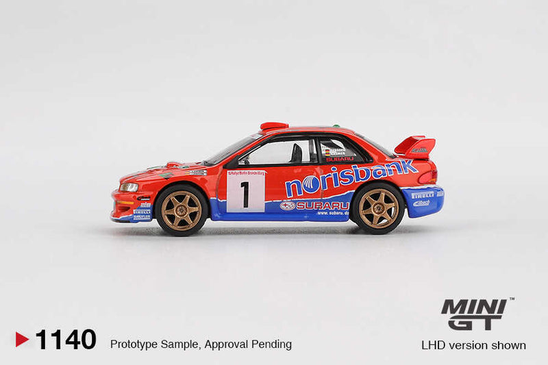 Mini GT1/64 SUBARU IPREZA WRC97 1999 DRM CHAMPION