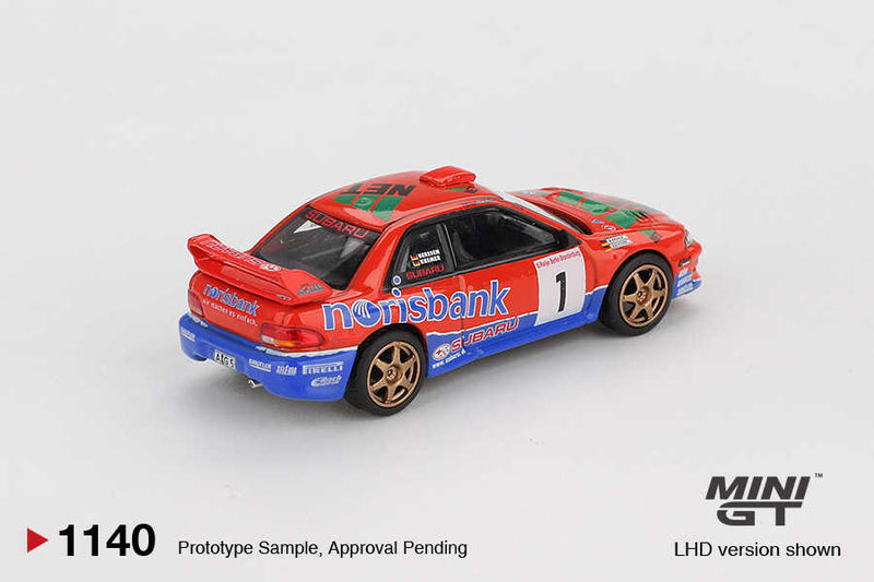 Mini GT1/64 SUBARU IPREZA WRC97 1999 DRM CHAMPION
