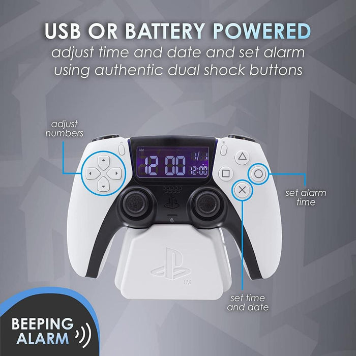 Paladone PlayStation PS5 White Controller Alarm Clock — Nita Toys